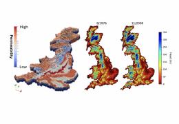 Hydrological parameterization (left) and simulated groundwater heads (right). Image: BGS