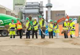 Groundbreaking ceremony for the world’s first large‐scale carbon capture and utilization facility in the cement industry at Heidelberg Materials’ Lengfurt cement plant, in Germany. Photo: Claus Uhlendorf 