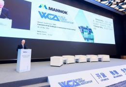 Mannok Cement general manager Damian Reilly speaking at the WCA Annual Conference in Nanjing