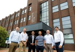 L-R: GRS major projects director Andy Regan; GRS trading managing director Antony Beamish; Karim Massaad of Suffolk Chamber of Commerce; Jody Morris from the League Managers Association; GRS executive director Gary Coles; and GRS chief executive Jon Fisher 