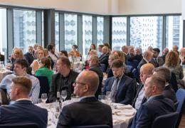Senior quarrying and mineral products industry leaders, educators, and high-achieving students gathered at Birmingham Symphony Hall for the annual Institute of Quarrying (IQ) and Institute of Asphalt Technology (IAT) Fellows’ Lunch and Student Awards
