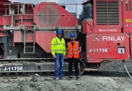 L-R: Finlay regional sales manager Adrian Millar with Innar Vinni, product manager for crushing and screening at Avesco