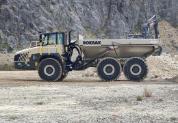 A Rokbak RA40 hauler operating in a quarry environment