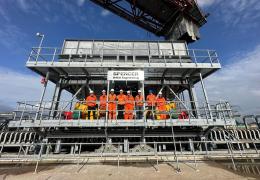 Spencer Group designed and delivered the new bulk handling device to act as the primary link between vessels and shore conveyors at the Port of Tilbury