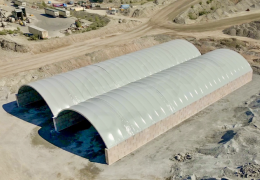The new Zappshelter clinker storage solution at Tarmac’s Tunstead Quarry