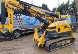 Force One’s Brokk 520D demolition robot is fitted with an Xwatch XW4 height and slew system