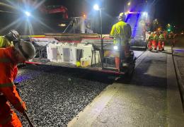 Heidelberg Material carrying out night works in Bedford