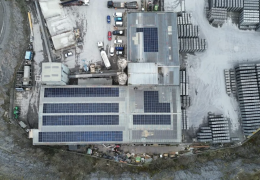 A total of 464 solar panels have been installed on the roof of Callow’s block factory
