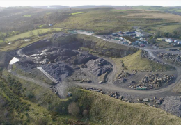 Gwrhyd Quarry in the Black Mountains near Swansea 