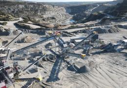 The new QMS-supplied conveying system and ancillaries at Goonvean Aggregates Melbur Quarry