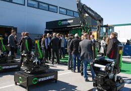 Steelwrist celebrating their first 20 years in business at their Rosersberg headquarters in Sweden 