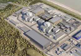Schematic image showing part of the completed Sizewell C nuclear plant