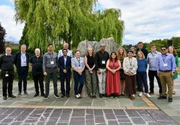 Indian delegates and BGS staff outside BGS’s headquarters in Keyworth, Nottinghamshire. Photo: BGS © UKRI