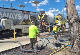 The recent field trial saw recarbonated recycled aggregates used to partially replace natural coarse aggregates in a low-carbon concrete mix