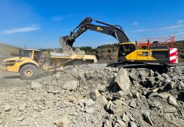 A new A40G articulated hauler and EC500 crawler excavator, part of Stevens Equipment Rental’s latest 38-unit Volvo fleet expansion