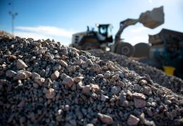 Secondary aggregate (granite) manufactured from Cornish china clay waste. Photo: GRS Group