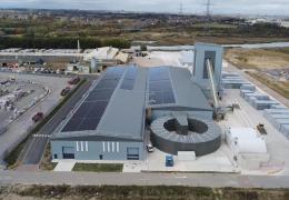 The new Smeed Dean concrete tile factory in Sittingbourne, Kent