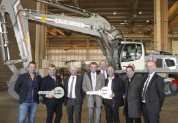 Liebherr celebrated 60 years of business in France with a special edition R 960 SME excavator handed over to Chavaz Père et Fils