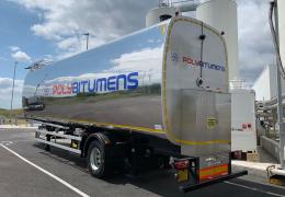 Mobile bitumen storage tank