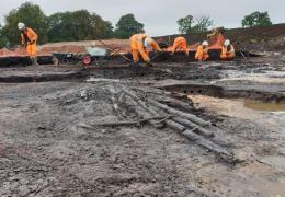 Prehistoric timber house remains