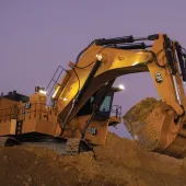 The Cat 6020 hydraulic mining shovel