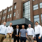 L-R: GRS major projects director Andy Regan; GRS trading managing director Antony Beamish; Karim Massaad of Suffolk Chamber of Commerce; Jody Morris from the League Managers Association; GRS executive director Gary Coles; and GRS chief executive Jon Fisher 