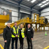 L-R: Aiden McKiver, founder of Kiverco; Glen McMahon, head of technology and advanced manufacturing at Department of Business and Trade; Elizabeth McCrory, senior export finance manager at UK Export Finance; and Gabriel O’Keefe, Kiverco regional manager