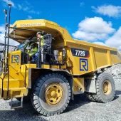 A fully automated Cat 772 rigid dumptruck at Romarheim’s Eikefet Quarry, in Norway