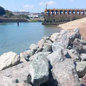 Newhaven harbour beach erosion protection. Photo: Jackson Civil Engineering