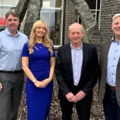 L-R: Jim Johnston, Sophia Westerhuis Marshall, Phil Kerr, and Robert Hamilton