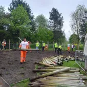 Twenty-three volunteers from Aggregate Industries spent 92 hours at the National Memorial Arboretum, contributing to the renovation of the Shot at Dawn Memorial