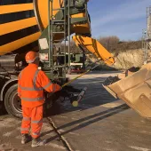 The award-winning telescopic pole was devised by Clubb Sand and Gravel transport manager Mark Farbrace