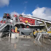 The McLanahan washing plant at Goonvean Aggregates’ Melbur Quarry, in Cornwall