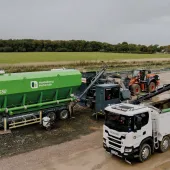 Heidelberg Materials' Wirtgen KMA 240i cold recycling plant