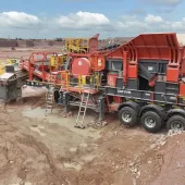 The new Sandvik UJ313 wheeled jaw crusher