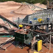 The new QMS washing screen at Tarmac’s Croxden Quarry