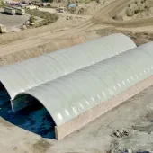 The new Zappshelter clinker storage solution at Tarmac’s Tunstead Quarry