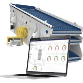 Condition-monitoring systems use modern algorithms and artificial intelligence to monitor the health of the vibrating screens on site by forecasting the equipment’s dynamic condition, predicting necessary maintenance and providing critical downtime alerts