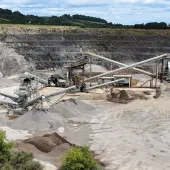 The recently installed wash plant at Glendinning’s Linhay Hill Quarry, in Devon