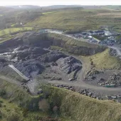 Gwrhyd Quarry in the Black Mountains near Swansea 