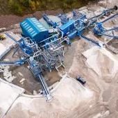 Aerial view of Fife Silica Sands’ new CDE silica sand washing plant