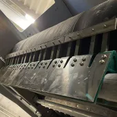 STARCLEAN® belt cleaners installed on one of the belts on site