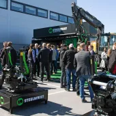 Steelwrist celebrating their first 20 years in business at their Rosersberg headquarters in Sweden 