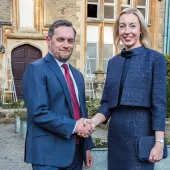 New IAT President Dr Helen Bailey with IQ Chair Ben Uphill