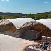 Persimmon Brick’s Zappshelter setup at their site in Doncaster