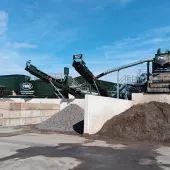 PMG’s new waste-recycling plant has been specially engineered to process gully and road sweeping waste into recycled sand/aggregate products