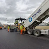 Multipave have set a new benchmark for environmentally responsible road construction, using a combined solution that mixes recycled aggregates with an innovative Tarmac surface course