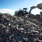 Secondary aggregate (granite) manufactured from Cornish china clay waste. Photo: GRS Group
