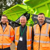 L-R: Declan O’Brien, global business development manager, Terracon; Steve Peterson, managing director, AGGPRO; and Seamus Curran, director, Terracon
