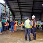 Visitors gather at SunEnviro and McLanahan’s open day event